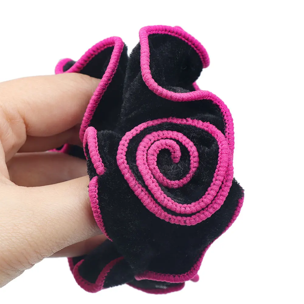 Женские бархатные резинки для волос золотистые фиксации хвостиков эластичные 1