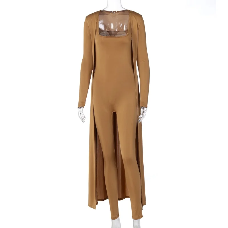 

Cutubly Long Sleeve Women'S Set Solid Two Piece Set Jumpsuit Windbreaker Suit Women Fashion Streetwear Stretchy Outfit Tracksuit