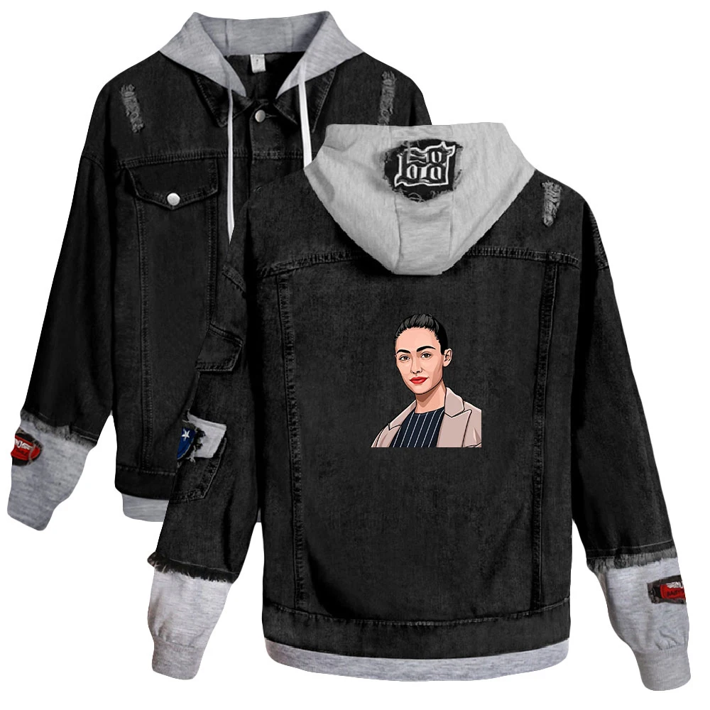 

2021 New Denim jacket Emmy Rossum 2D Print Casual Jacket Men Women Clothes