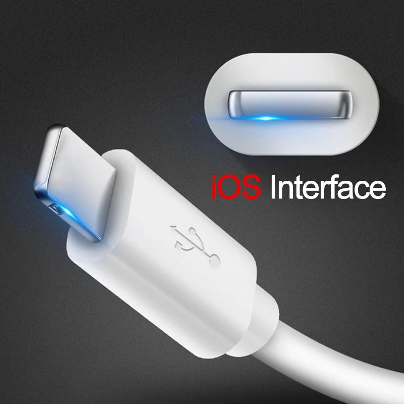 IOS кабель для передачи данных USB кабель для зарядки мобильных телефонов 5V2A Быстрая зарядка 0,25 м 0,5 м 1 м 1,5 м 2 м 3 м провод для смартфонов