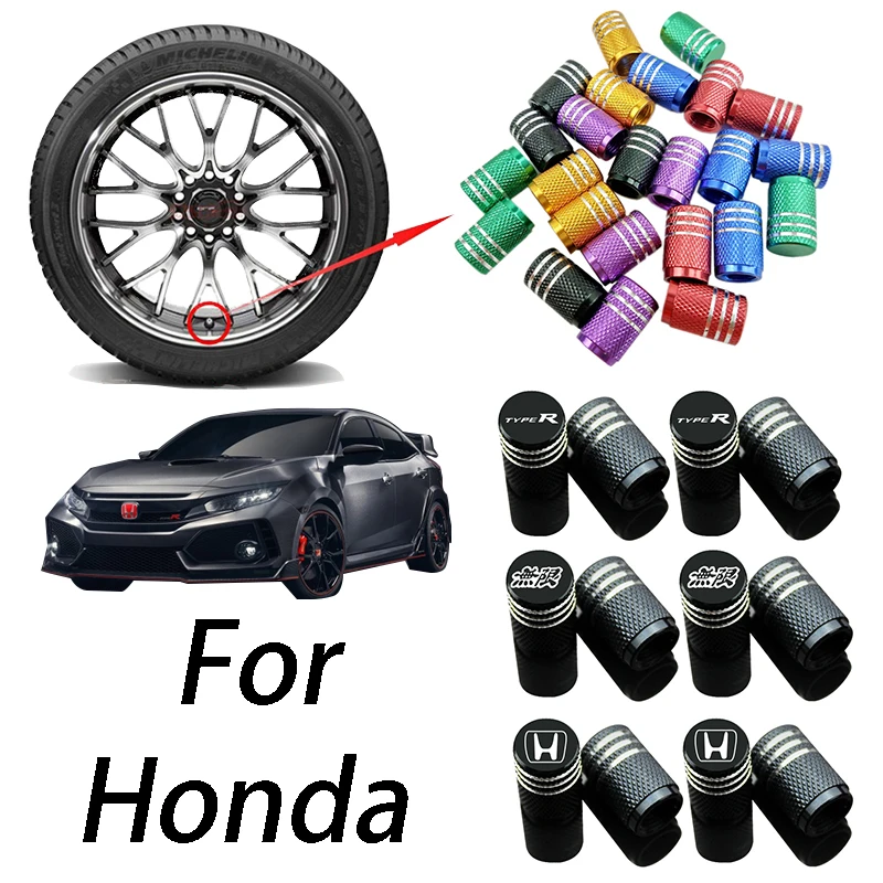 

Car Tire Valve Cap Valve Core Cap Refit Accessories For Honda Civic 10th 8th Accord Crv Fit Jade Jazz Exterior Replacement Parts