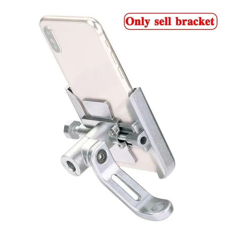 new universal alumnium alloy metal phone holder bicycle handle bar cellphone bracket motorcycle rear mirror mounted phone holder free global shipping