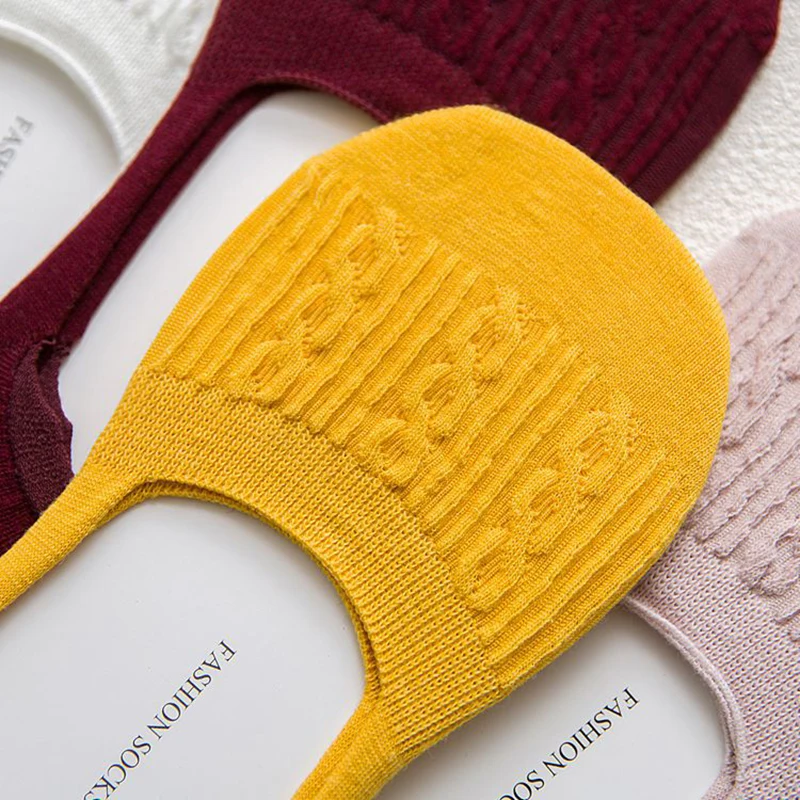 

5 Pairs Cotton Women Socks Solid Snowflake Softable funny Socks Women Summer Slipper Socks Hot Sale