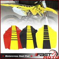 yellow black enduro off road gripper soft motorcycle seat cover strip rib seat pad for suzuki drz400 rm250 yamaha yz450 yz250 mx