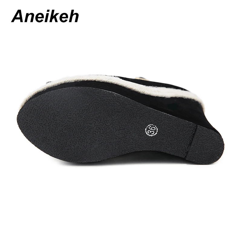 Сандалии Aneikeh женские с ремешком на щиколотке модные босоножки из флока