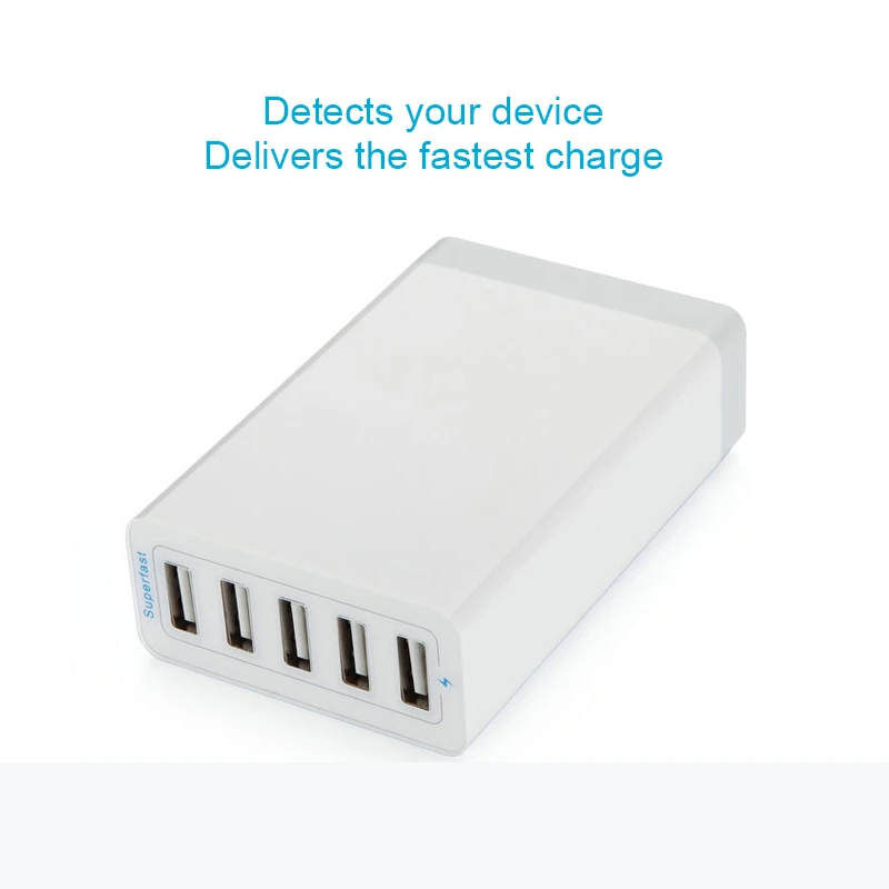Подходит для iPhone Xiaomi быстрое зарядное устройство 5 USB адаптер питания вилка EU/US/UK/AU