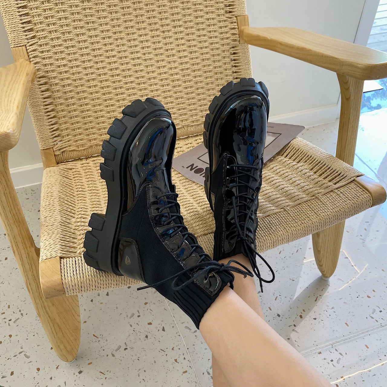 

Real Soft Leather Nude Boots Women's British Style Autumn And Winter 2021 New Casual Women's Shoes Short boots Women Fashion