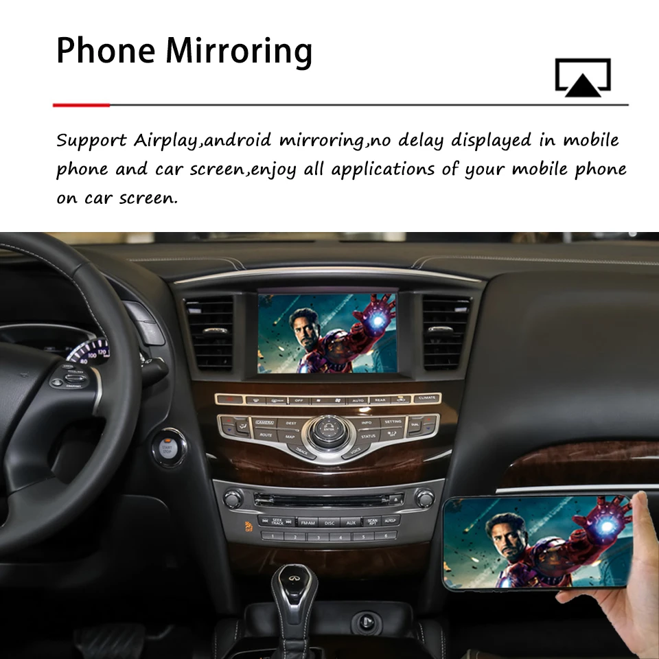 Автомобильный беспроводной CarPlay AZTON для Infiniti QX60 QX70 один экран 2015-2020 Android