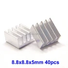40 шт., теплоотвод из экструдированного алюминия, 8,8x8,8x5 мм