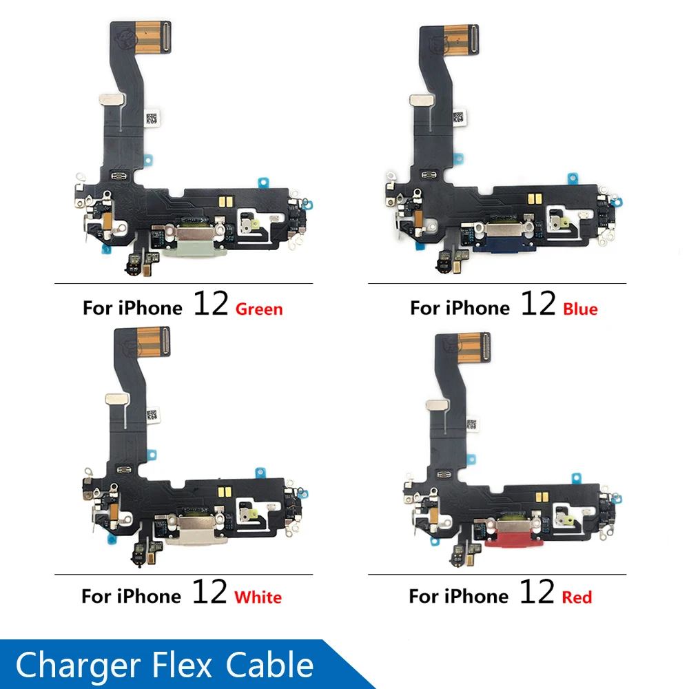 

5Pcs/lot For Iphone 12 Pro USB Charging Charger Port For Iphone 12 Pro With Mic Microphone connector Flex Cable