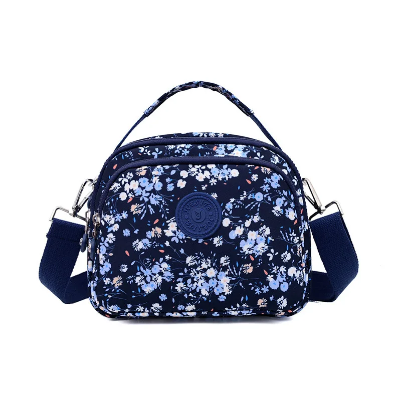Women Messenger Bags 2022 New Summer Nylon Print Crossbody Shoulder Bag Multi-Pocket Multifunctional Handbag Casual Shell Bag