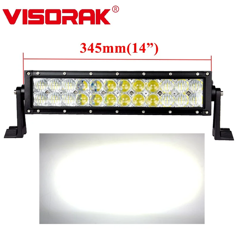 VISORAK 14 &quotдюймовый 5D Offroad прямой светодиодный свет бар грузовик светильник для JEEP