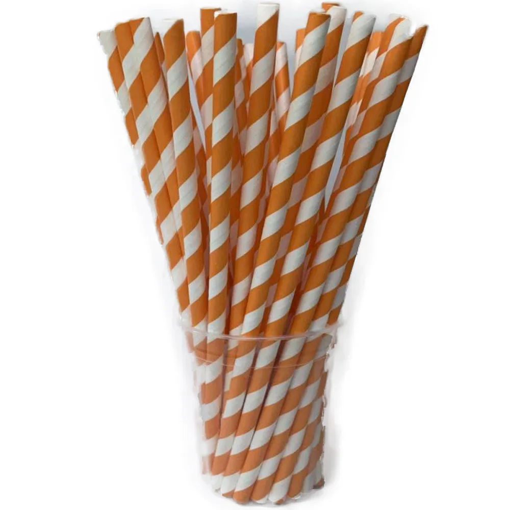 25 шт./упак. и оранжевую полоску Бумага соломинки для детского дня рождения с днем