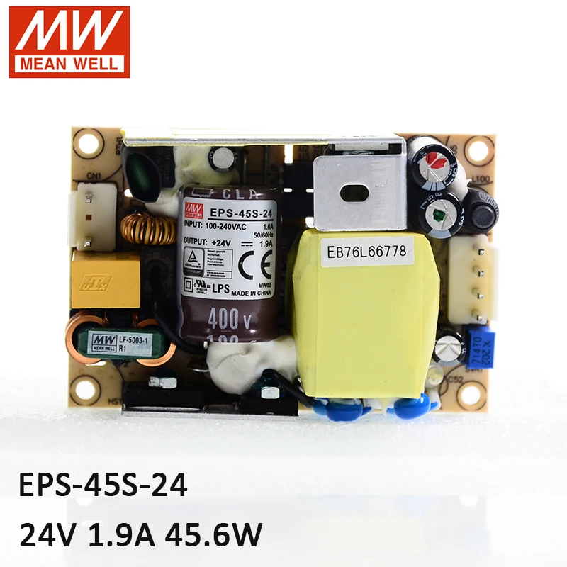 MEAN WELL EPS 45S 24 45 Вт В с открытой рамой импульсный источник питания 110 В/220 переменного