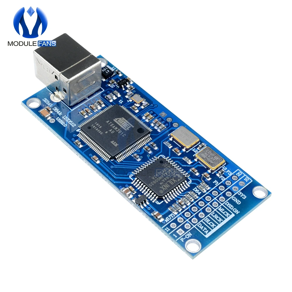 ATSAM3U1C XC2C64A DU1 USB цифровой интерфейс IIS Интерфейс ЦАП Декодер доска Поддержка DSD512 32bit