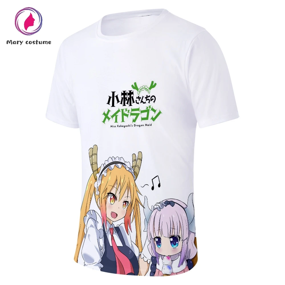 Футболка Miss Kobayashi's Dragon Maid мужская летняя футболка из 3D полиэстера с короткими