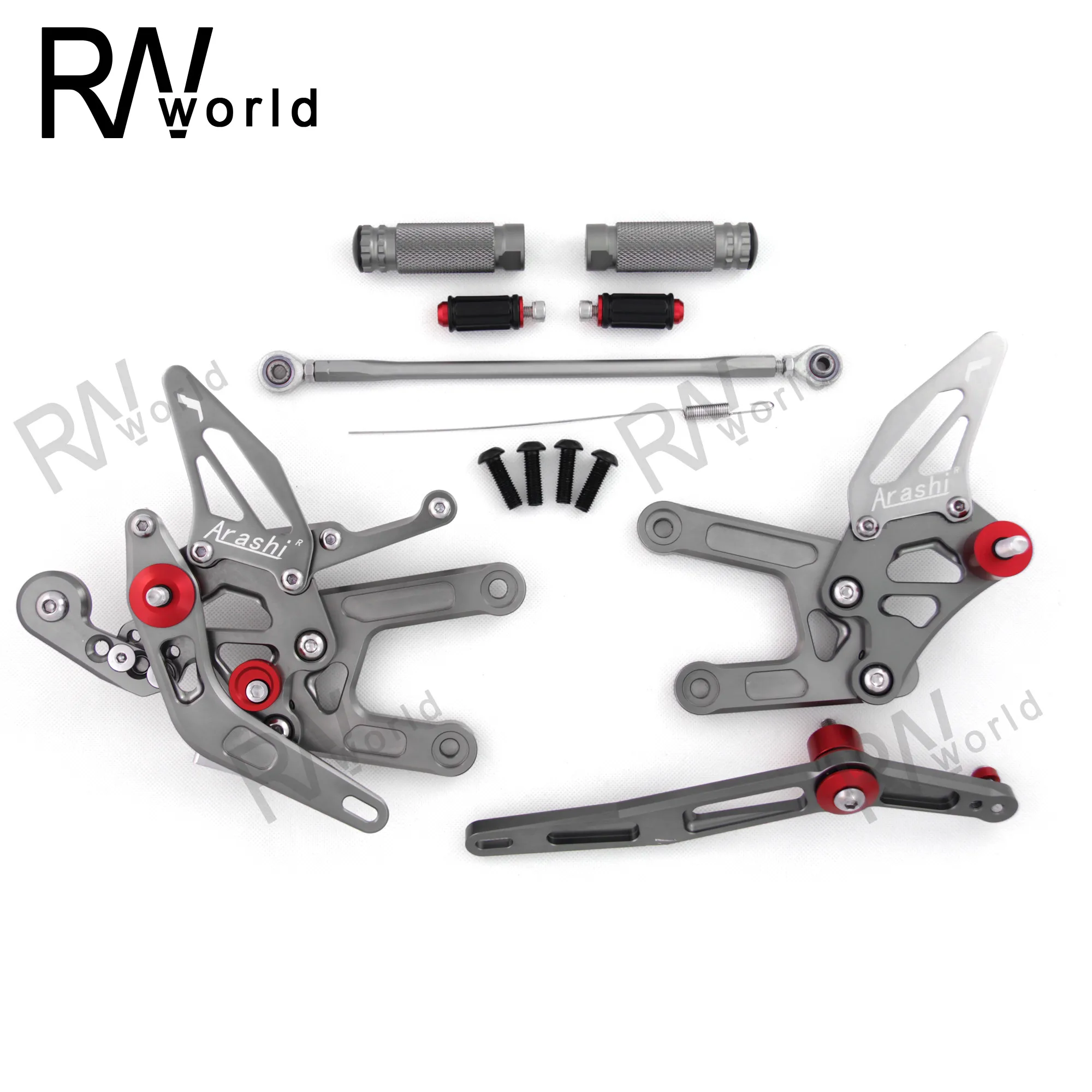 Rearset Подножка для YAMAHA YZF R6 2006 2016 CNC Регулируемые задние комплекты Подножки педаль