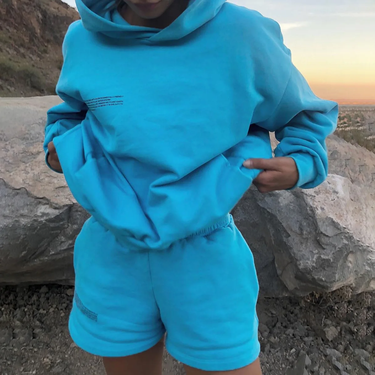 

Solid Casual Gym Shorts Home Women Sports Clothing Fashion Khaki Jogger Trousers Blue Letter Print Short Pants Traf Straight New