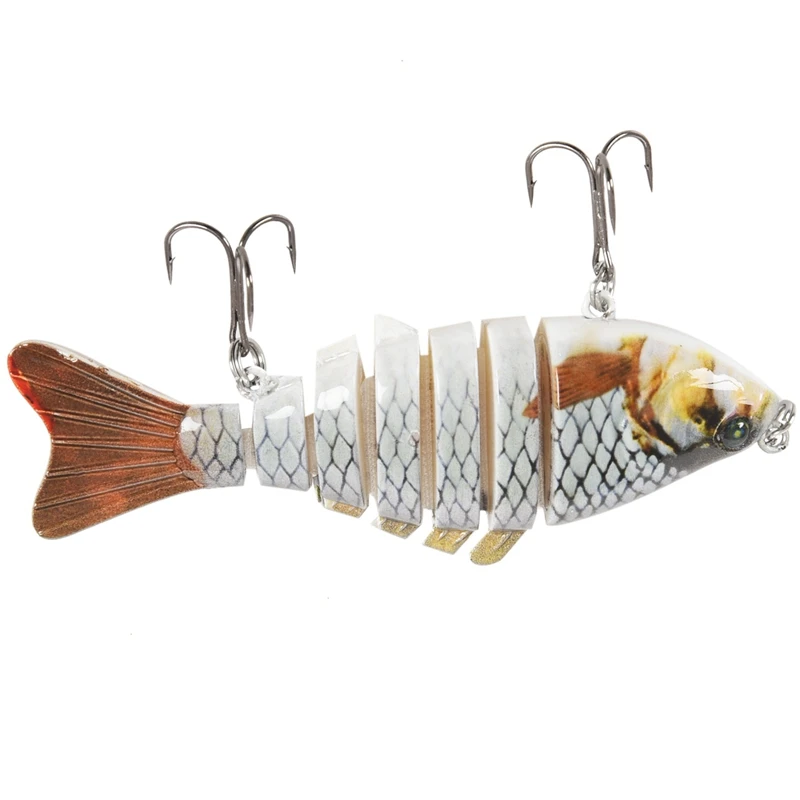

10cm / 4 "15.5g Bionic realistic Hard Multi-segments bait for sun-fish Bass Walleye Yellow Perch Pike Roach Trout Muskie Swimba