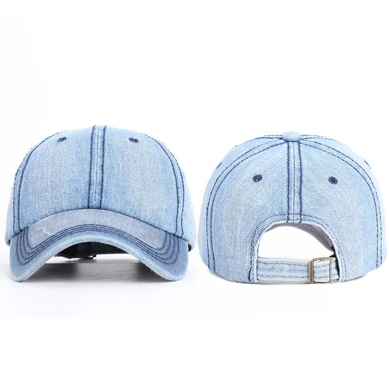 

2019 Fashion Washed denim Cotton Baseball Cap Adjustable Snapback cap for men and women 140