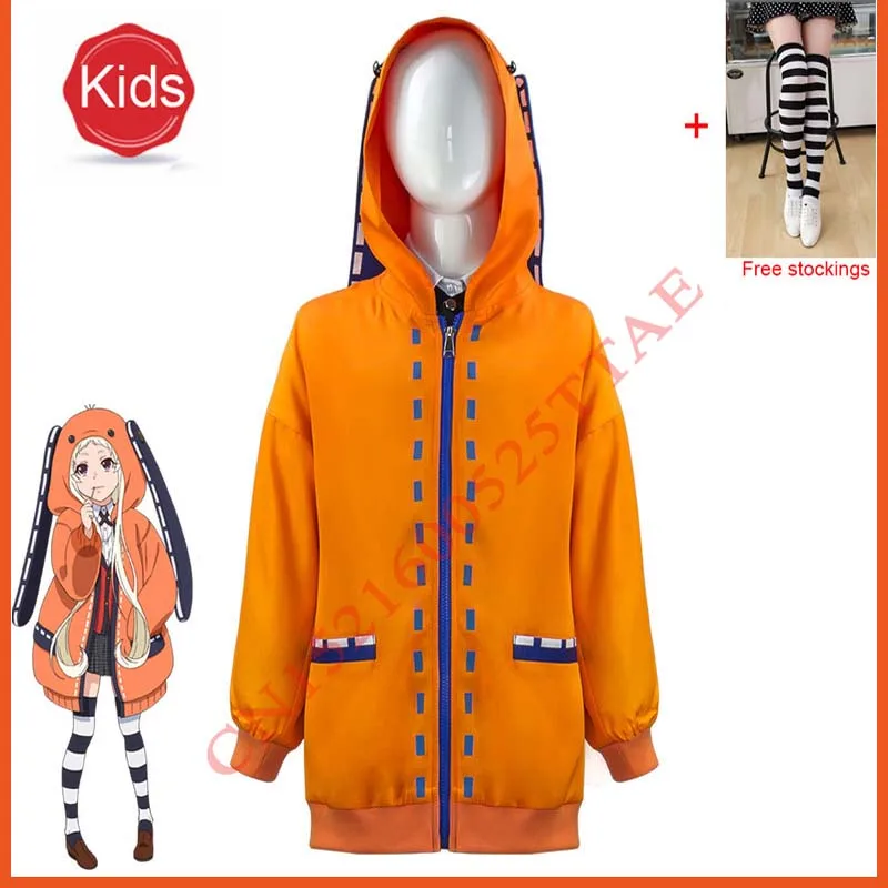 Anime Kakegurui School Girl JK Uniform Set Hoodie Runa Yomotsuki Cosplay Costume Kids Kirari Jabami Yumeko Halloween Dress Girls |