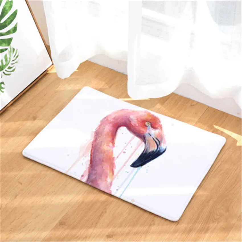 1 шт. 40x60 см Фламинго дома коврик для ванной на нескользящей подошве Ванная