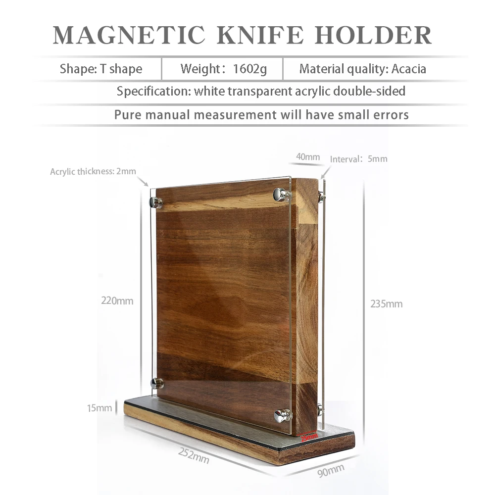 Sowoll Т образный Магнитный блок подставки для ножей Органайзер Кухня ножи хранения