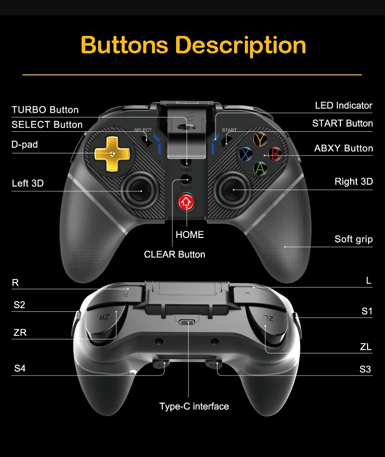 IPega PG-9218 Bluetooth беспроводной геймпад для Nintendo Switch Android Ios PC PS3 Pubg контроллер Джойстик