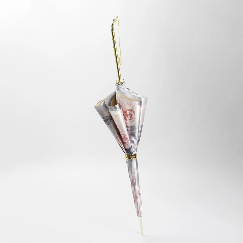 

Flower Gift Umbrella Outdoor Fashion Anti Uv Sun Summer Design Umbrella Woman Small Vintage White Sombrillas Weddding HX50UM