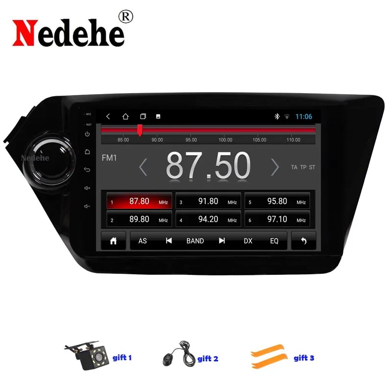 Nedehe 9 дюймов 4G + 64G Android 0 автомобильный DVD-плеер для Kia K2 RIO 2010- 2016 радиоприемник