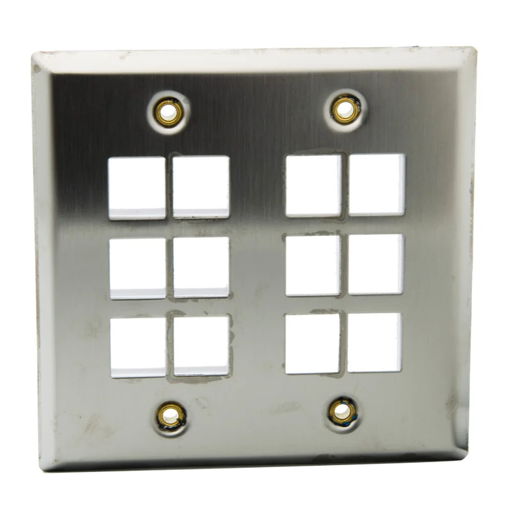 Настенная плита из нержавеющей стали с 2 отверстиями 12 портов | Электроника