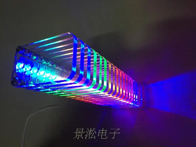 Kopen KS16Music Spectrum Dromerige Crystal Geluid Kolom Licht Kubus Led Niveau Display Elektronica Diy Kit Vu Toren