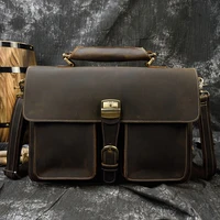 maheu luxury fashion 100 genuine leather men briefcase cow leather laptop bag vintage shoulder bag real cowhide computer bag