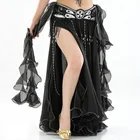 Женский шифоновый раздельный костюм, однотонный сексуальный костюм для Цыганского испанского фламенко, восточные этнические костюмы для представлений