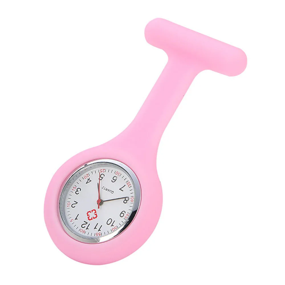 2022 Reloj Mujer Мода красочные силиконовые медсестры часы карманные зажим Брошь Туника