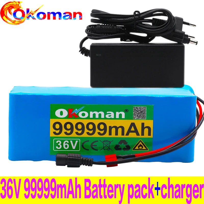 36V батарея 10S4P 99.999Ah батарейный блок 1000W 36v электрический велосипед батареи 99999 мА/ч
