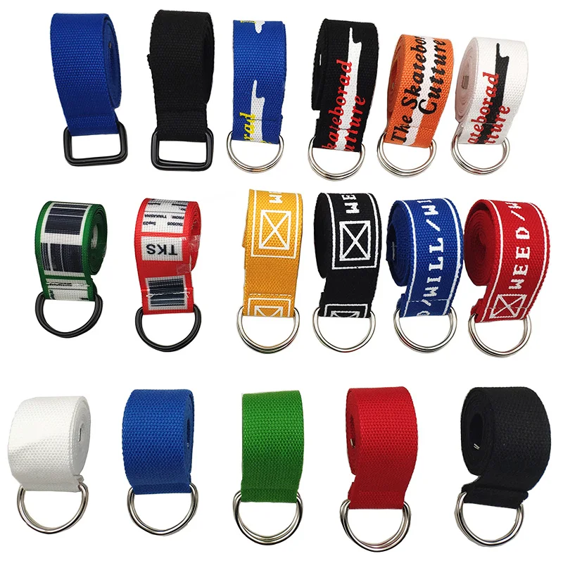 Женский ремень с двойной пряжкой нейлоновый тканевый для мужчин и женщин широкий