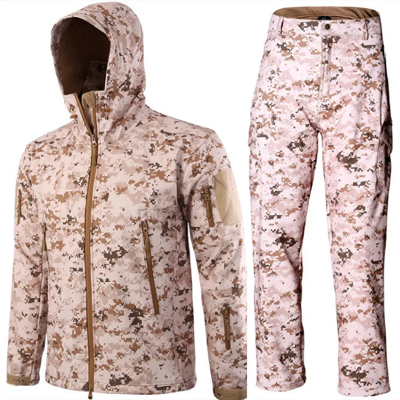 

Outdoor Men Camouflage Hunting Clothes Military Suit Camping Hiking Hunting Jacket or Pants Sport Softshell Tactical Combat Sets