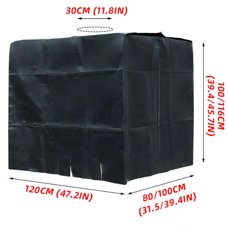 

1000L Water Tank Protective Cover Waterproof Dustproof IBC Container Cover 210D Oxford Cloth Sun Protection Foil Covers
