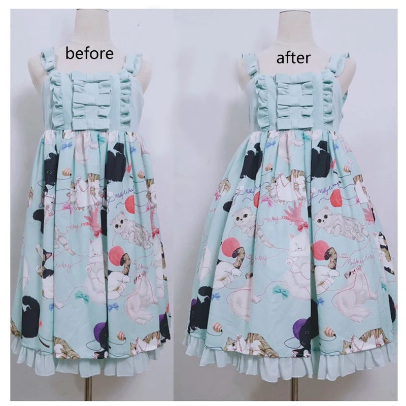 

Lolita Pompon Skirt Hoopless Petticoat Crinoline Underskirt Tutu Ball Gown Girls M2EB