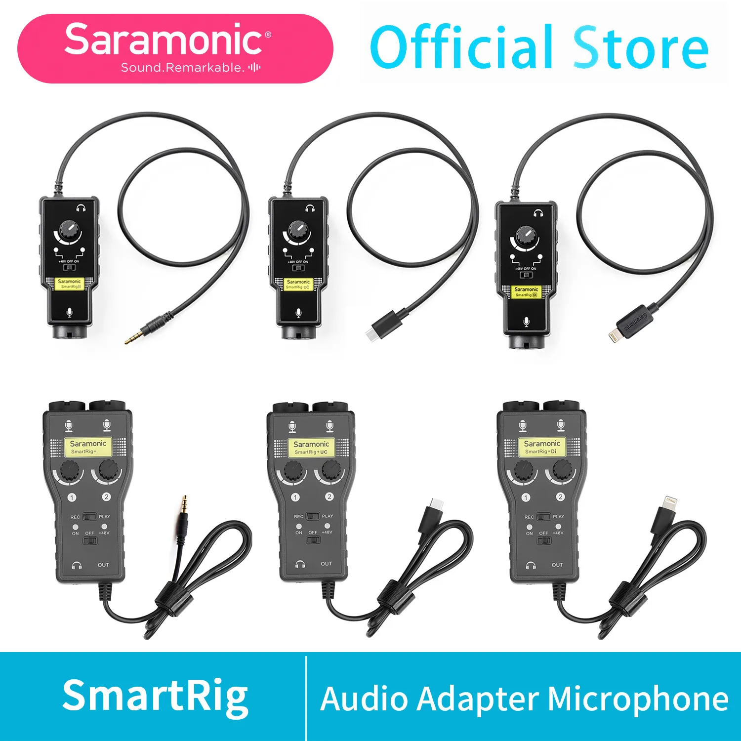 Saramonic SmartRig Series Профессиональный интерфейс для микрофона и гитары предусилитель
