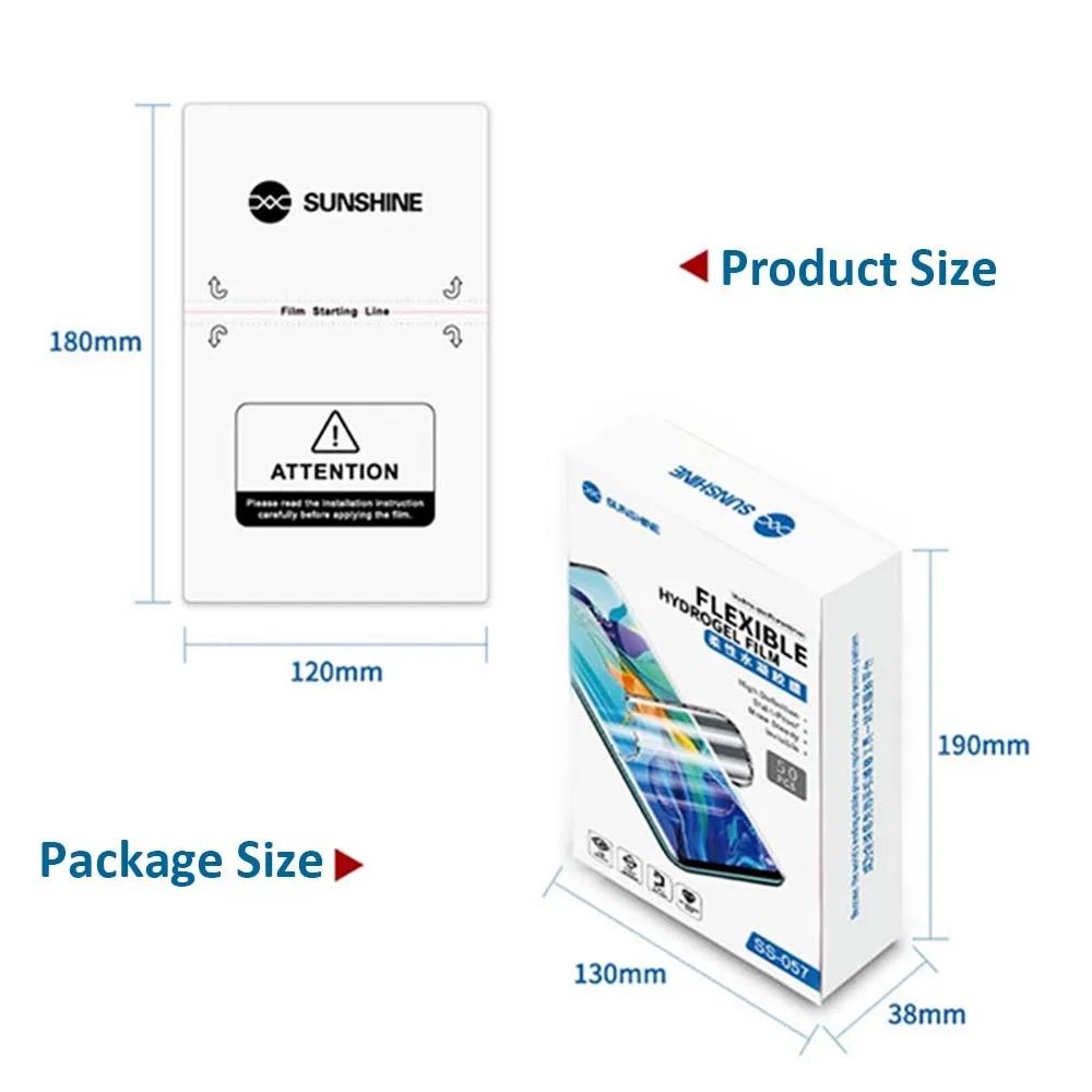 ss 057 sunshine flexible hydrogel film compatible for ss 890c lcd screen protector film cutting machine front glass film free global shipping