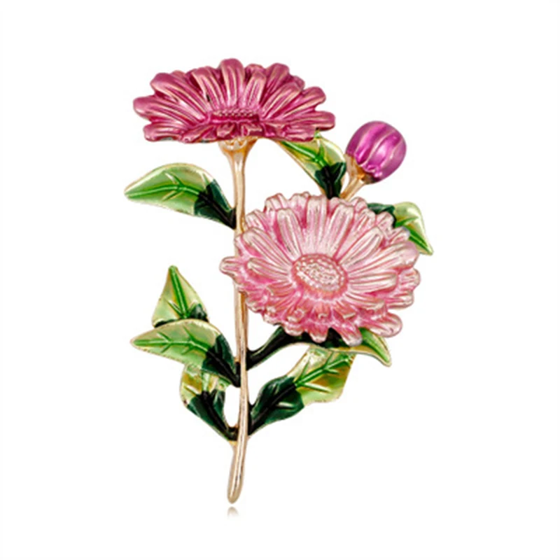 

Fashion Daisy Flower Enamel Pin Brooches Women Suit Lapel Pin Clothing Scarf Badges Jewelry Accessories Party Gifts 54mm x 40mm