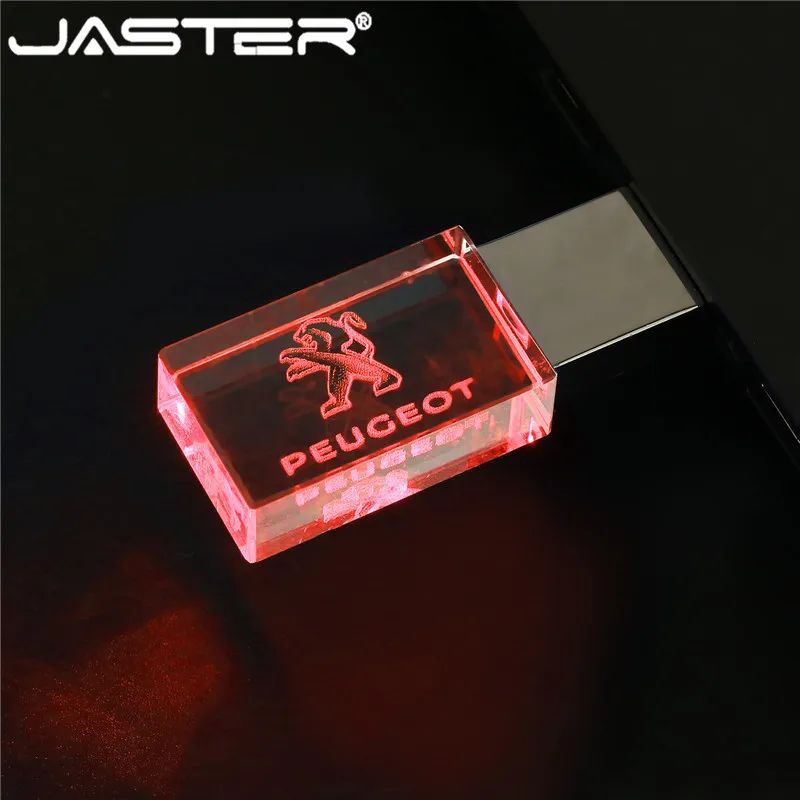 JASTER peugeot crystal+ металлический USB флеш-накопитель 4 ГБ 8 ГБ 16 ГБ 32 ГБ 64 ГБ 128 Гб Внешняя карта памяти u диск