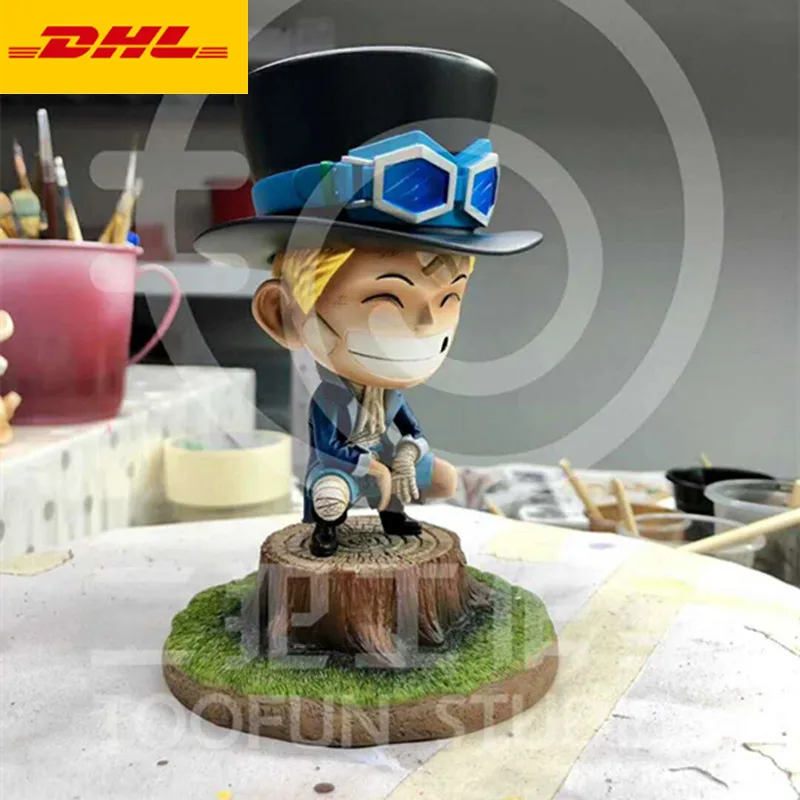 

4.4 " TFUN One Piece Statue Revolutionary Army Sabo Bust Original Version GK SD Full-Length Portrait Action Figure Toys 11CM
