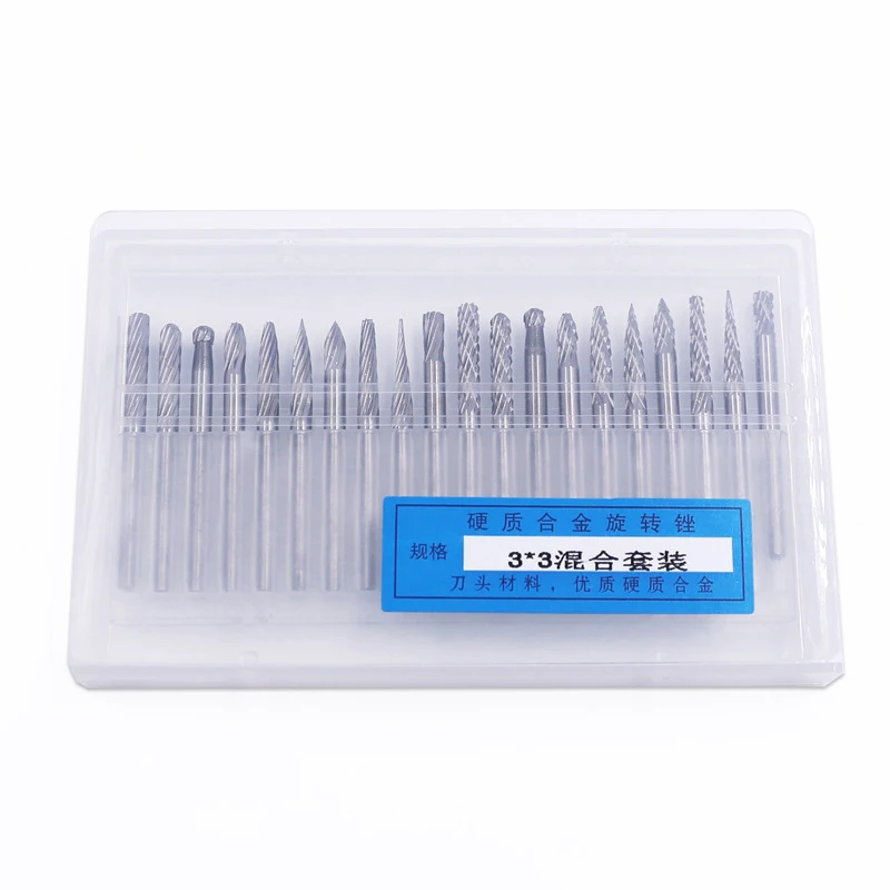 3 мм 20 шт. твердосплавный набор заусенцев из твердого сплава сверла заусенцы для