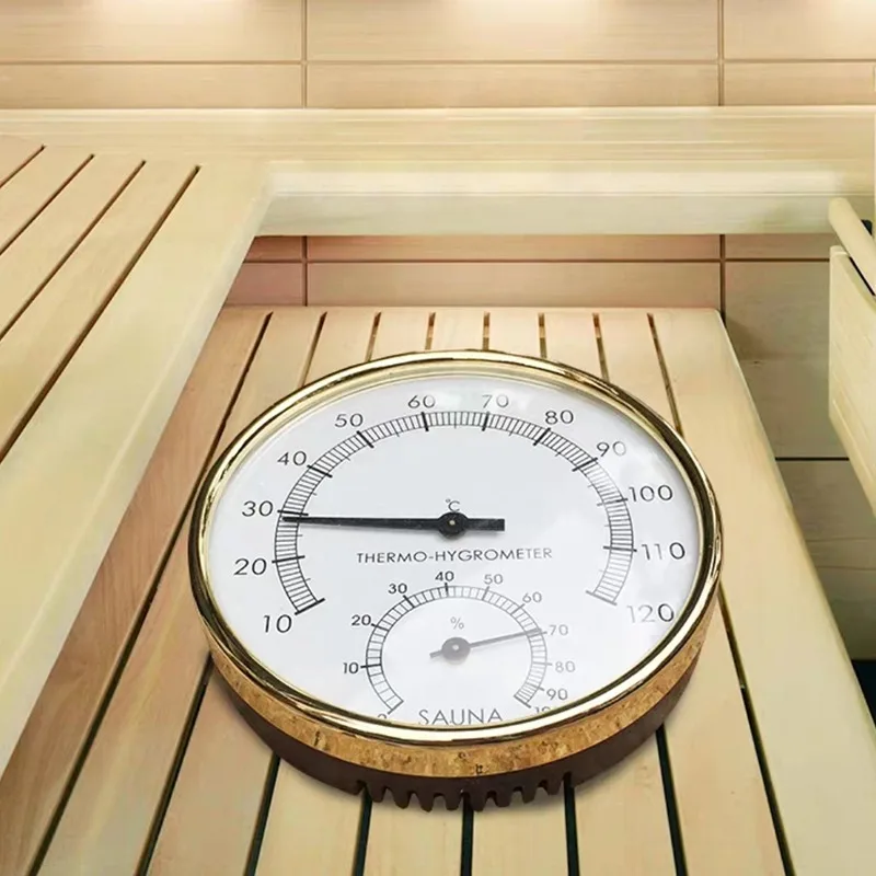 

Stainless Steel Thermometer Hygrometer for Sauna Room Temperature Humidity Meter Household Merchandises 1Pcs