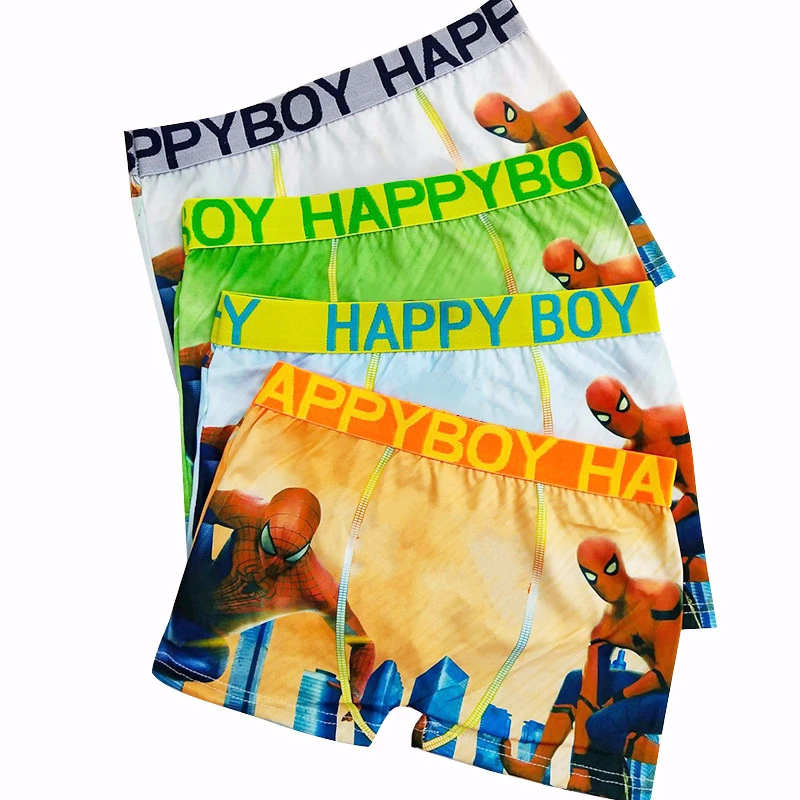 Нижнее белье для мальчиков хлопковые трусы боксеры 4 шт./лот|Нижнее белье| |