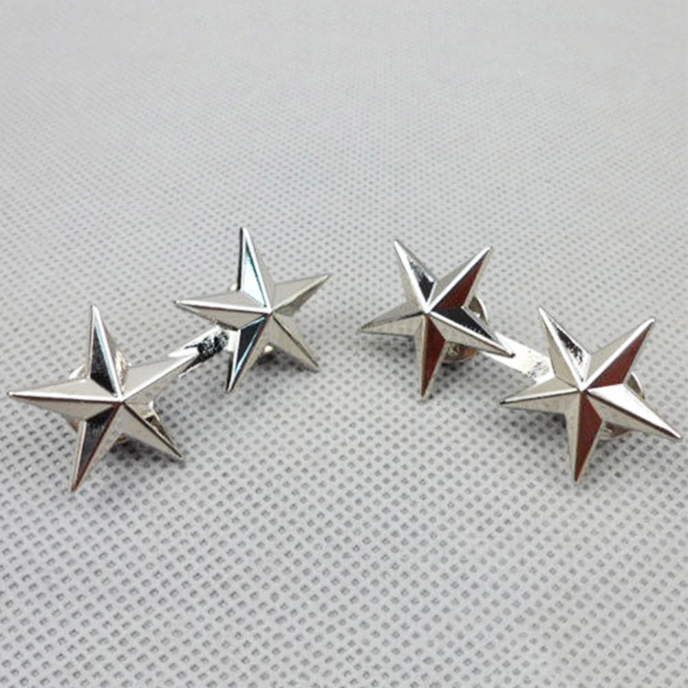 

PAIR WW2 US ARMY OFFICER 2 STARS MAJOR GENERAL RANK TWO STARS INSIGNIA BADGE PIN