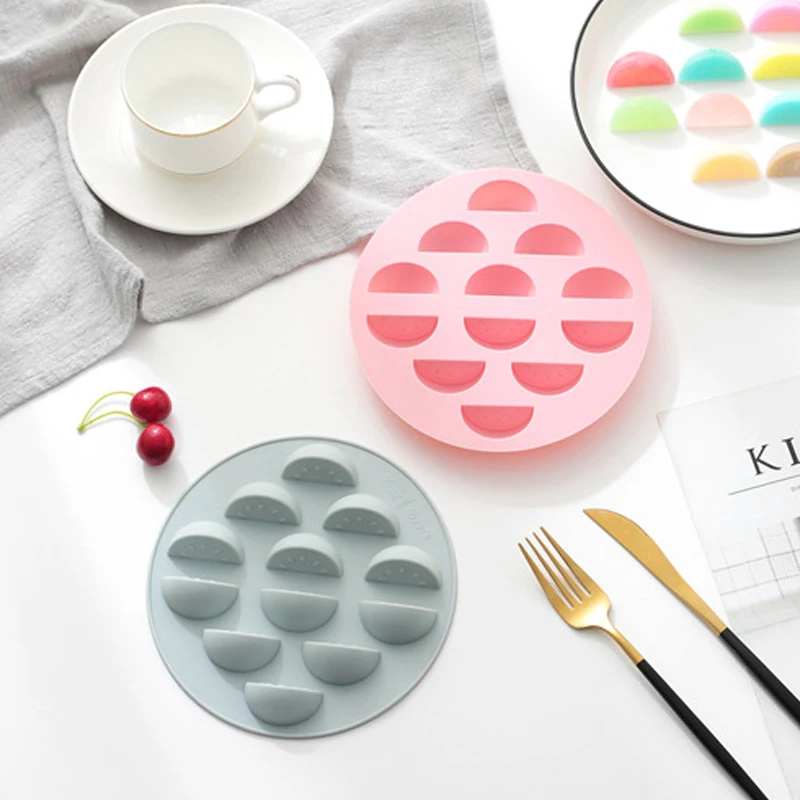 12 even creative watermelon shape silicone cake mold chocolate ice candy baking | Дом и сад